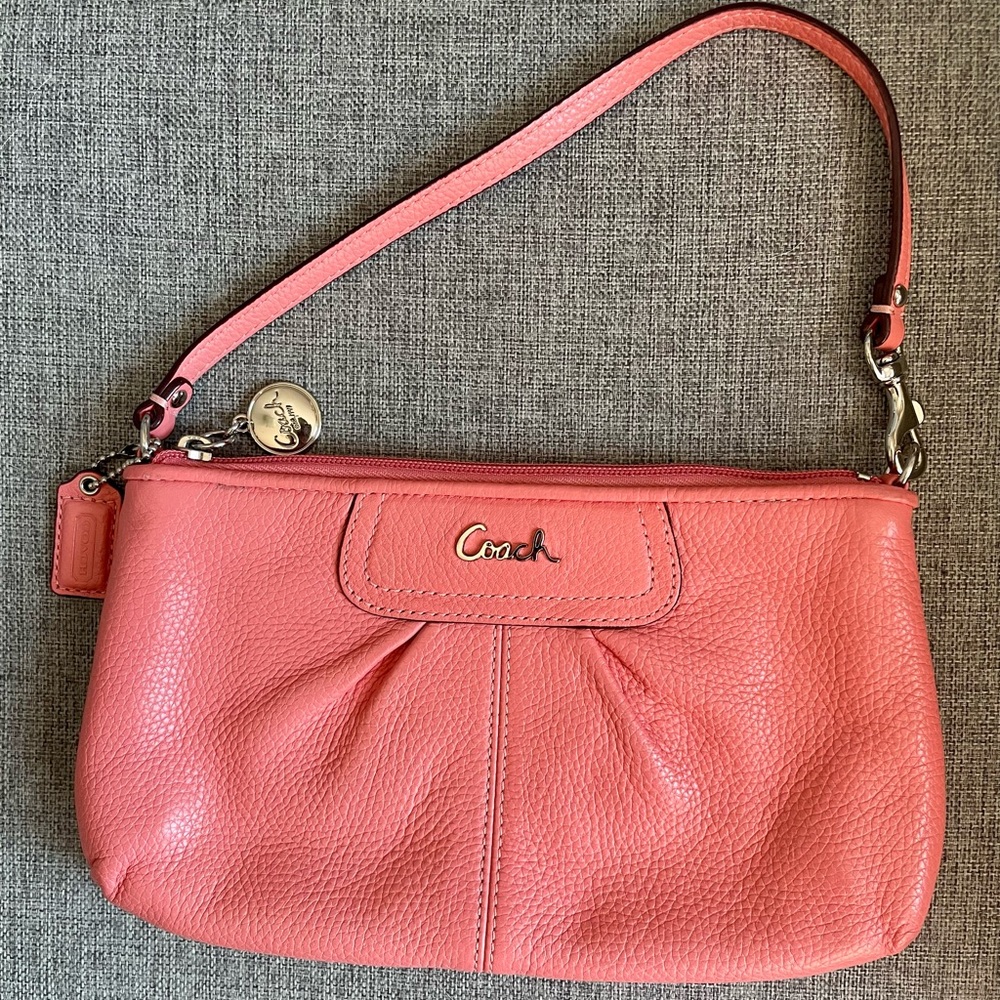 Coral Coach Wristlet